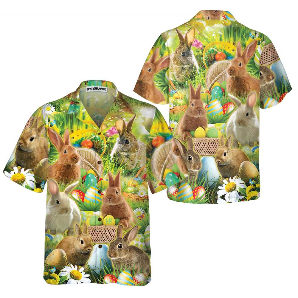 Easter Bunnies Hawaiian Shirt, Easter Bunny Shirt, Funny Easter Shirt & Easter Gift Ideas - Hyperfavor
