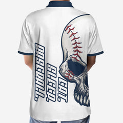 Eat Sleep Baseball Lover Skull EZ06 0904 Polo Shirt - Hyperfavor