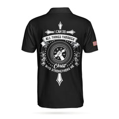 Electrician I Can Do All Things Custom Polo Shirt - Hyperfavor