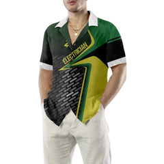 Electrician With Digital Pattern Hawaiian Shirt, Electrician Hawaiian Shirt, Cool Electrician Shirt Gift For Men - Hyperfavor