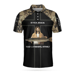 Even Jesus Had A Fishing Story All Over Print Polo Shirt - Hyperfavor