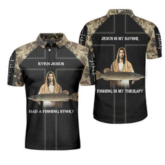 Even Jesus Had A Fishing Story All Over Print Polo Shirt - Hyperfavor