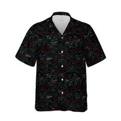 Face Line Art Hawaiian Shirt - Hyperfavor