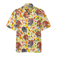 Fall For Thanksgiving Turkeys Hawaiian Shirt, Funny Thanksgiving Gobble Shirt, Gift For Thanksgiving Day - Hyperfavor