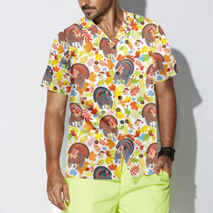 Fall For Thanksgiving Turkeys Hawaiian Shirt, Funny Thanksgiving Gobble Shirt, Gift For Thanksgiving Day - Hyperfavor