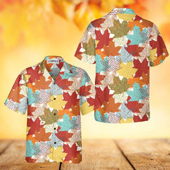 Fall Maple Leaves Hawaiian Shirt, Autumn Vibe Thanksgiving Shirt, Unique Gift For Thanksgiving Day - Hyperfavor