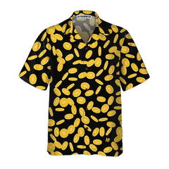 Falling Bitcoin Cryptocurrency Pattern Hawaiian Shirt, Unique Bitcoin Shirt For Men & Women - Hyperfavor