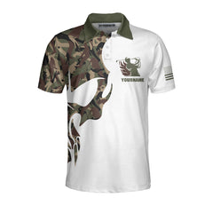 Fire In The Hole Veteran Custom Polo Shirt, Camouflage Veteran Shirt For Veteran Golfers, Customized Golf Gift - Hyperfavor