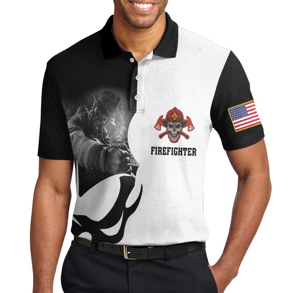 Firefighter Proud Skull EZ16 0304 Polo Shirt - Hyperfavor