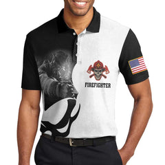 Firefighter Proud Skull EZ16 0304 Polo Shirt - Hyperfavor
