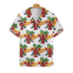 Firefighter Tropical Banana Pattern EZ24 1501 Custom Hawaiian Shirt - Hyperfavor
