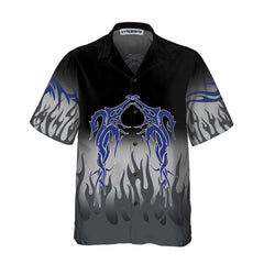 Flame And Dragon Tattoo Hawaiian Shirt, Flame Print Hawaiian Shirt, Flame Shirt For Men And Women - Hyperfavor