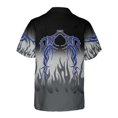 Flame And Dragon Tattoo Hawaiian Shirt, Flame Print Hawaiian Shirt, Flame Shirt For Men And Women - Hyperfavor