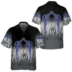 Flame And Dragon Tattoo Hawaiian Shirt, Flame Print Hawaiian Shirt, Flame Shirt For Men And Women - Hyperfavor