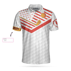 Florida Golf Flag Custom Polo Shirt, Personalized Golf Gift For Florida Lovers, Simple Golf Shirt Design For Male - Hyperfavor