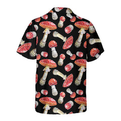 Fly Agaric Mushroom Hawaiian Shirt, Red Mushroom Print Shirt For Men & Women - Hyperfavor