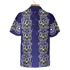 French Bulldog Sugar Skull Hawaiian Shirt, Mexican Style Bulldog Shirt, Gift For French Bulldog Lovers - Hyperfavor