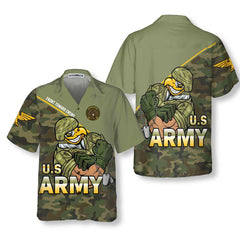 Front Toward Enemy U.S. Army Hawaiian Shirt, Proud Veteran Shirt, Best Gift For Army Veterans - Hyperfavor