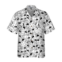 Funny Cow Doodle Pattern Hawaiian Shirt, Cow Shirt For Men & Women, Funny Cow Print Shirt - Hyperfavor