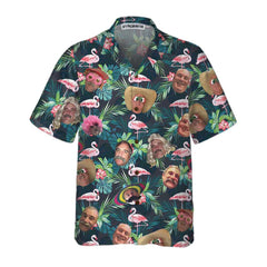 Funny Custom Face Flamingo Hawaiian Shirt - Hyperfavor