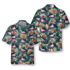 Funny Custom Face Flamingo Hawaiian Shirt - Hyperfavor