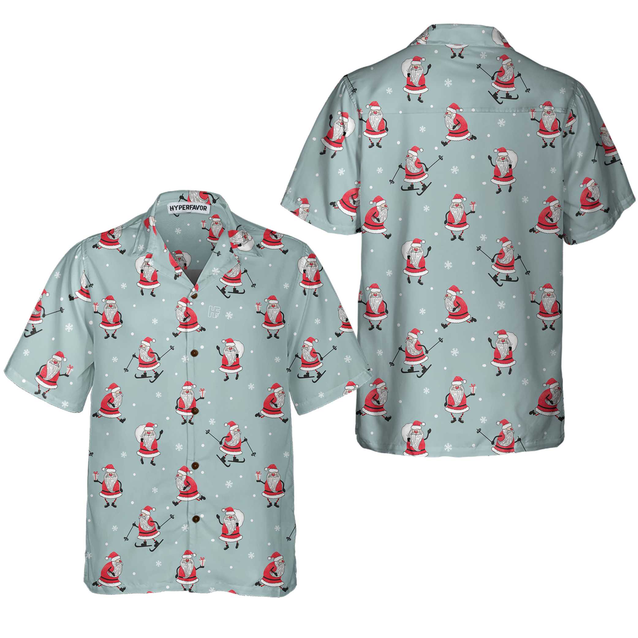 Funny Santa Claus Christmas Shirt For Men, Santa Claus Hawaiian Shirt - Hyperfavor