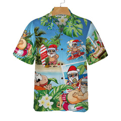 Funny Santa Claus In Aloha Hawaiian Shirt, Santa Claus Hawaiian Shirt, Best Gift For Christmas - Hyperfavor