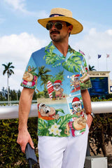 Funny Santa Claus In Aloha Hawaiian Shirt, Santa Claus Hawaiian Shirt, Best Gift For Christmas - Hyperfavor