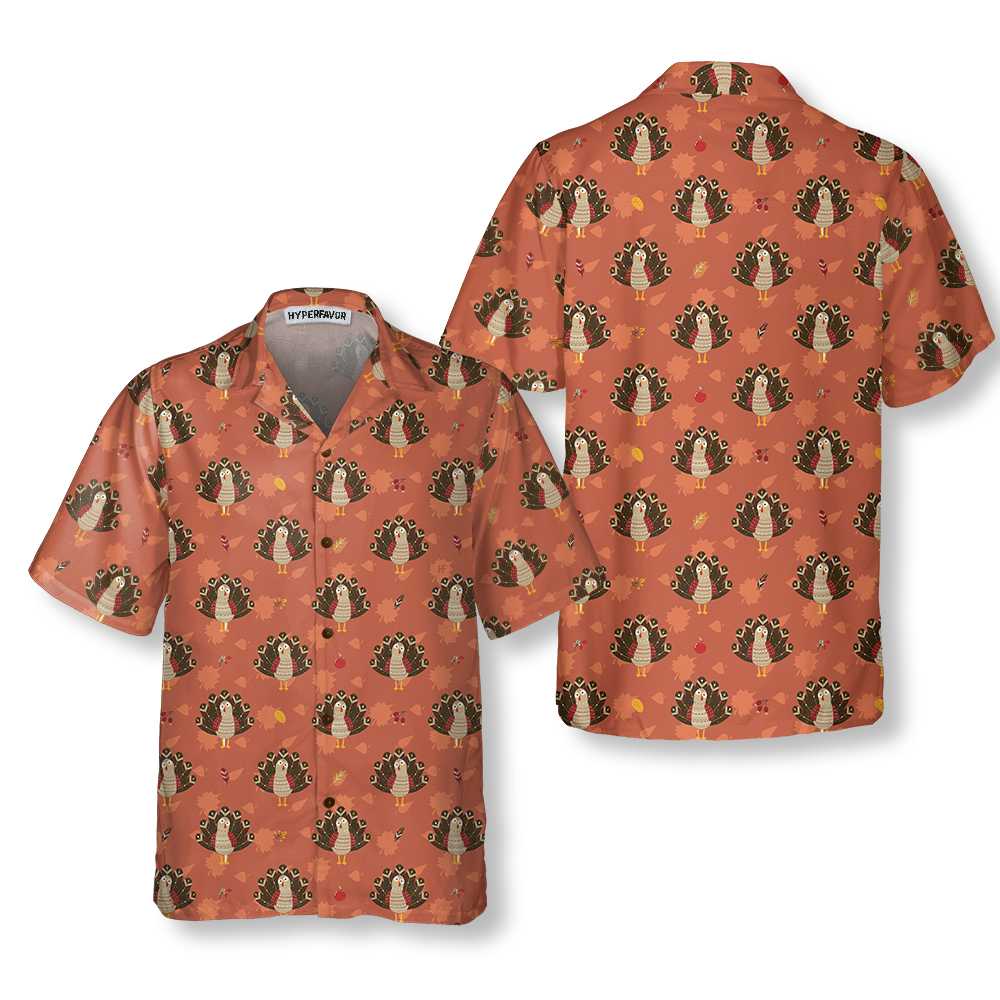 Funny Thanksgiving Turkeys Hawaiian Shirt, Turkey Gobble Shirt, Gift For Thanksgiving Day - Hyperfavor