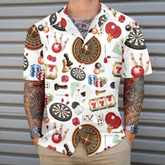 Games Together Hawaiian Shirt, Multiple Games Pattern Shirt - Hyperfavor