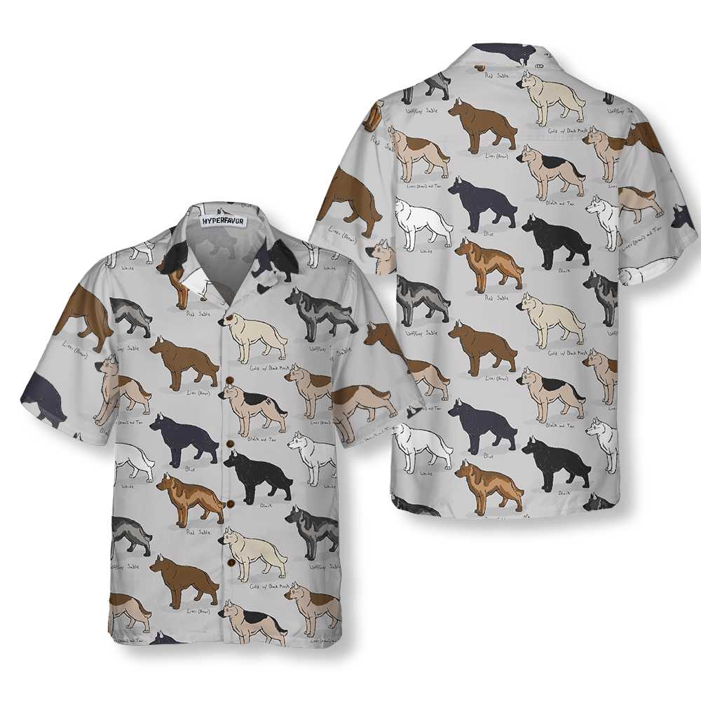 German Shepherd Dog Hawaiian Shirt, Funny German Shepherd Shirt, Dog Hawaiian Shirt For Adults - Hyperfavor