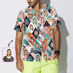 Girlfriend Face Tropical Cat Custom Hawaiian Shirt - Hyperfavor