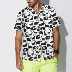 Goat And Ram Seamless Pattern Hawaiian Shirt, Black And White Goat Shirt For Men & Women - Hyperfavor