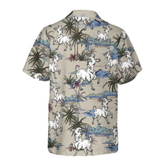Goat Island Hawaiian Shirt, Funny Goat Shirt For Adults, Goat Print Shirt - Hyperfavor