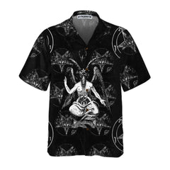 Goat Satan Hawaiian Shirt, Cool Goat Shirt For Adults, Goat Print Shirt - Hyperfavor