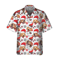 Golden Retriever Santa Hawaiian Shirt, Funny Christmas Dog Shirt For Men & Women, Best Christmas Gift - Hyperfavor