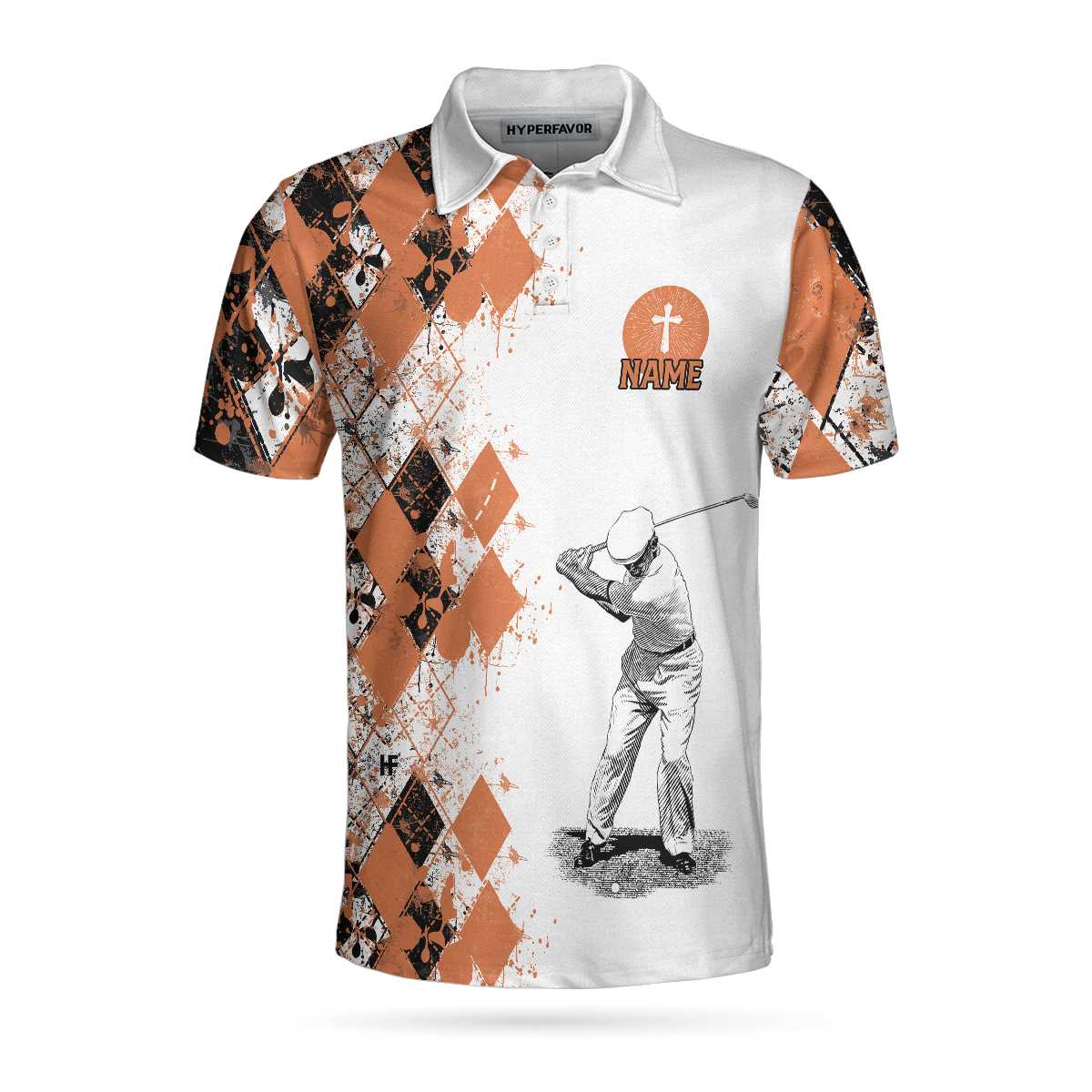 Golf I Am A Simple Man Custom Polo Shirt, Argyle Pattern Golf Shirt For Male, Personalized Golf Gift - Hyperfavor
