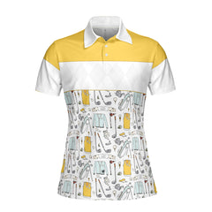 Golf Life In Yellow Short Sleeve Women Polo Shirt - Hyperfavor