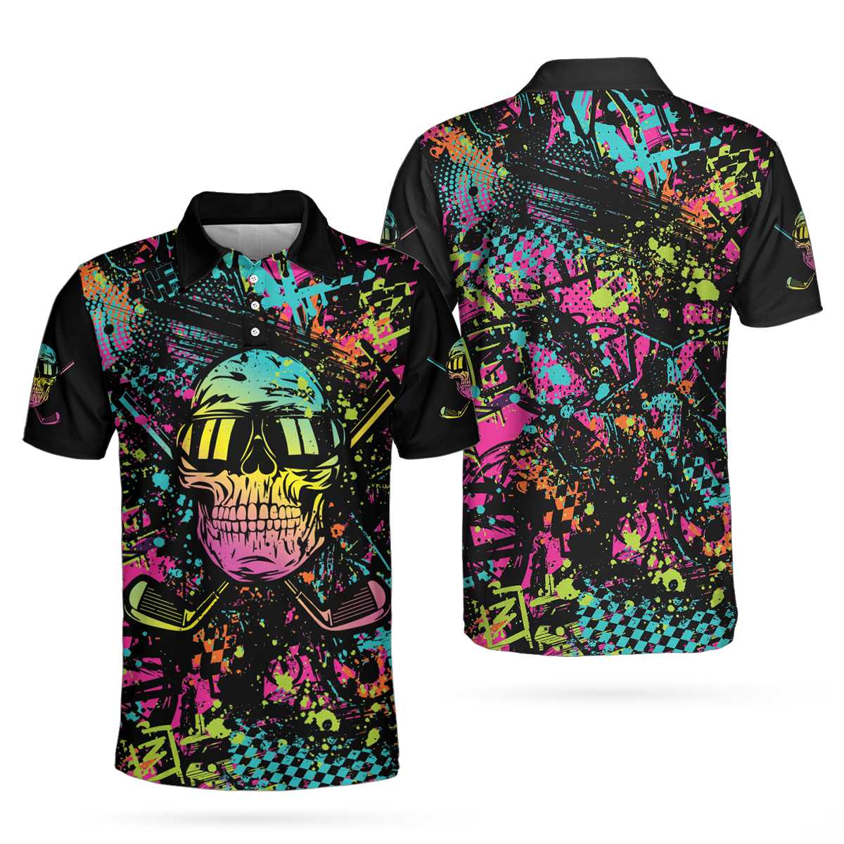 Golf Skull Graffiti EZ35 1104 Polo Shirt - Hyperfavor