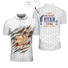 Golf Vintage And American Flag Custom Polo Shirt - Hyperfavor