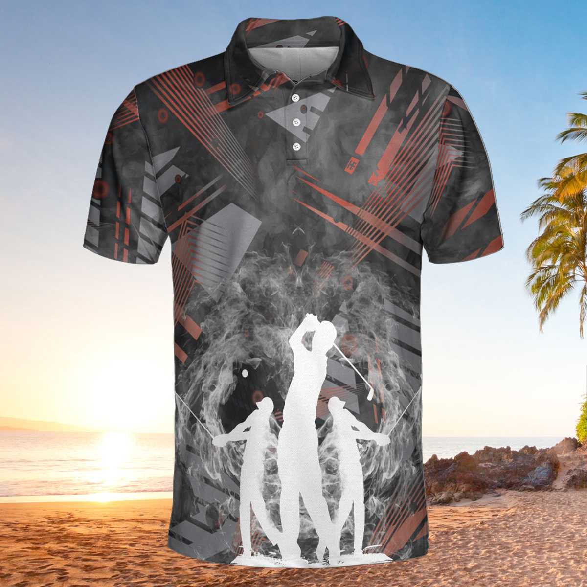 Golfers On Art Pattern EZ24 0204 Polo Shirt - Hyperfavor