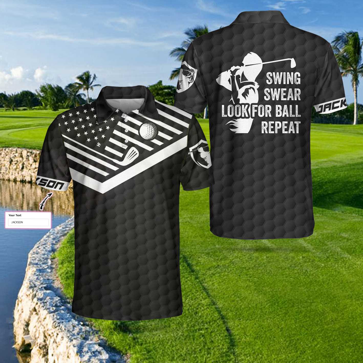 Golfing Instructions Custom Polo Shirt - Hyperfavor