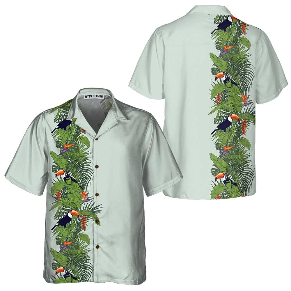 Green Toucan Paradise Hawaiian Shirt, Tropical Toucan Shirt For Men & Women - Hyperfavor