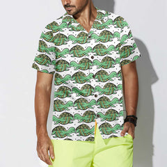Green Turtles Pattern Hawaiian Shirt, Turtle Shirt For Men & Women, Best Gift For Turtle Lover - Hyperfavor