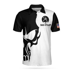 Hair Stylist Proud Skull Polo Shirt - Hyperfavor