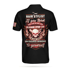 Hair Stylist Proud Skull Polo Shirt - Hyperfavor