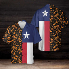 Halloween Texas Flag Hawaiian Shirt, Funny Texas Shirt For Halloween, Best Gift For Texans - Hyperfavor