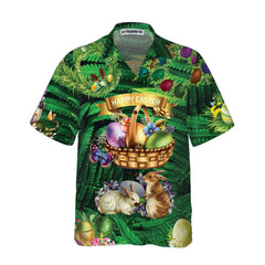 Happy Easter Golden Egg Hawaiian Shirt, Easter Egg Shirt, Button Up Easter Shirt For Men & Women, Best Easter Gift - Hyperfavor