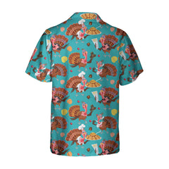 Happy Thanksgiving Turkeys Chef Thanksgiving Hawaiian Shirt, Funny Turkey Shirt For Thanksgiving Day - Hyperfavor