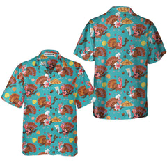 Happy Thanksgiving Turkeys Chef Thanksgiving Hawaiian Shirt, Funny Turkey Shirt For Thanksgiving Day - Hyperfavor